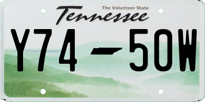 TN license plate Y7450W