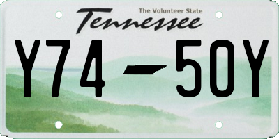 TN license plate Y7450Y