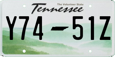 TN license plate Y7451Z