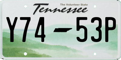 TN license plate Y7453P