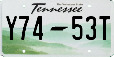 TN license plate Y7453T