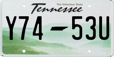 TN license plate Y7453U