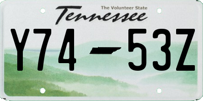 TN license plate Y7453Z