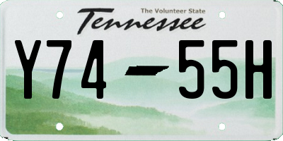 TN license plate Y7455H