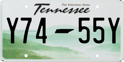TN license plate Y7455Y
