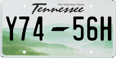 TN license plate Y7456H