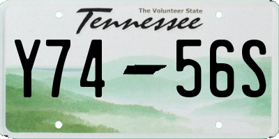 TN license plate Y7456S