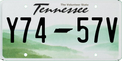 TN license plate Y7457V