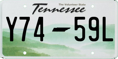 TN license plate Y7459L