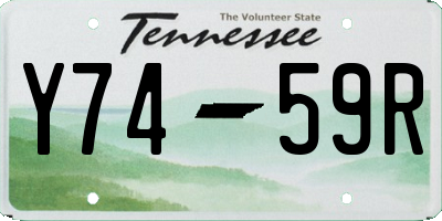TN license plate Y7459R