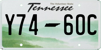 TN license plate Y7460C