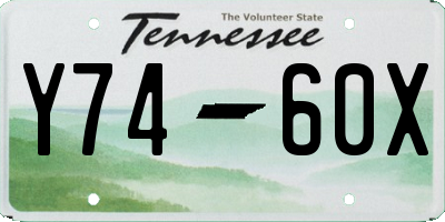 TN license plate Y7460X