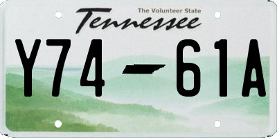 TN license plate Y7461A