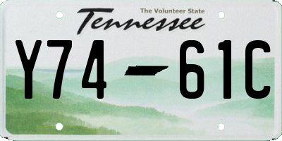 TN license plate Y7461C