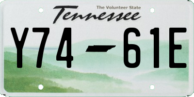 TN license plate Y7461E