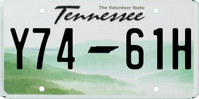 TN license plate Y7461H