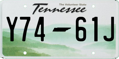 TN license plate Y7461J