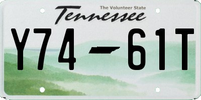 TN license plate Y7461T