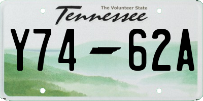 TN license plate Y7462A