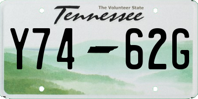 TN license plate Y7462G