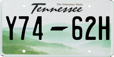 TN license plate Y7462H