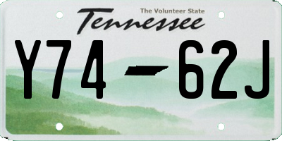 TN license plate Y7462J