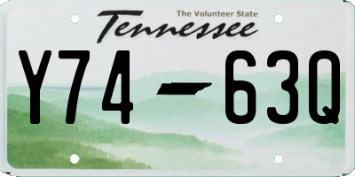 TN license plate Y7463Q
