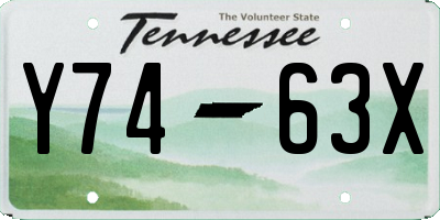 TN license plate Y7463X