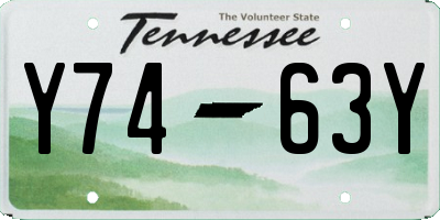 TN license plate Y7463Y