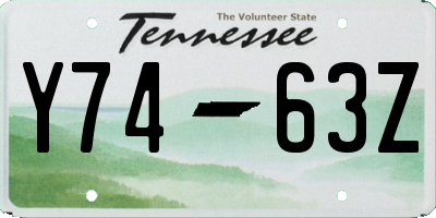 TN license plate Y7463Z
