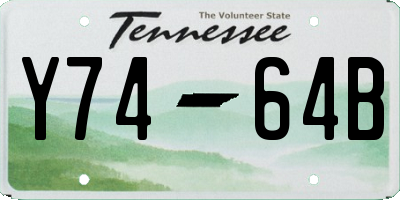 TN license plate Y7464B
