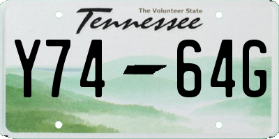 TN license plate Y7464G