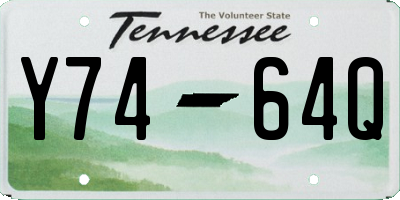 TN license plate Y7464Q