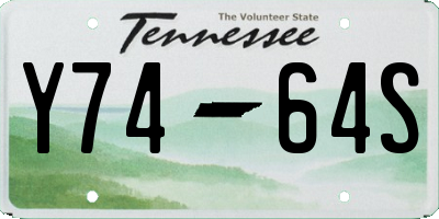 TN license plate Y7464S
