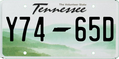TN license plate Y7465D