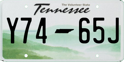 TN license plate Y7465J