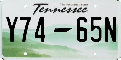 TN license plate Y7465N