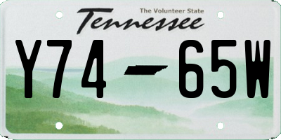TN license plate Y7465W