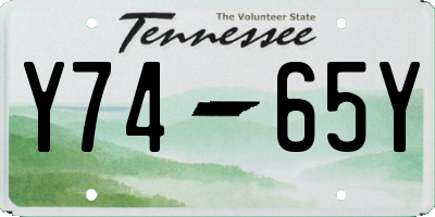 TN license plate Y7465Y