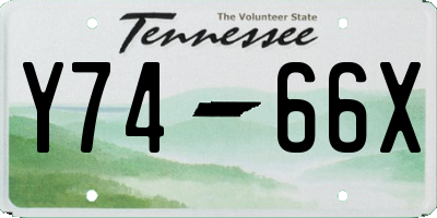TN license plate Y7466X
