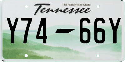 TN license plate Y7466Y