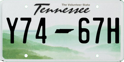 TN license plate Y7467H
