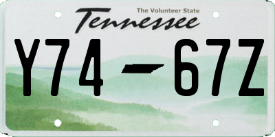 TN license plate Y7467Z
