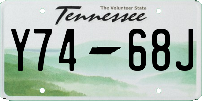 TN license plate Y7468J