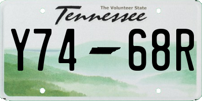 TN license plate Y7468R