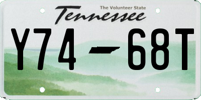 TN license plate Y7468T
