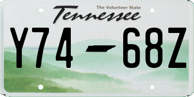 TN license plate Y7468Z