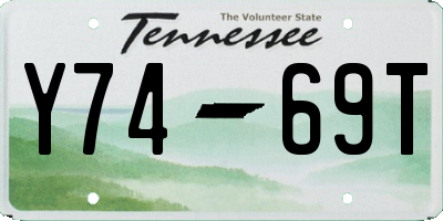 TN license plate Y7469T
