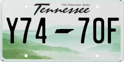 TN license plate Y7470F