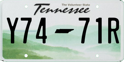 TN license plate Y7471R